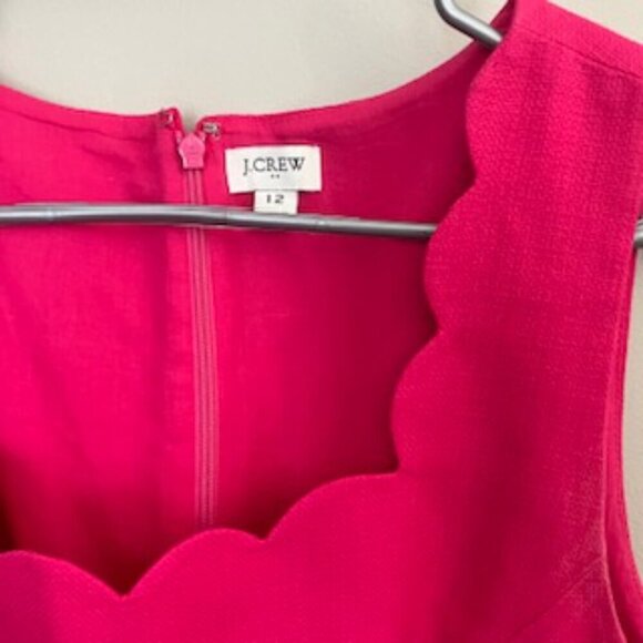 J. Crew pink dress with scallop detail Size 12 - Picture 3 of 4